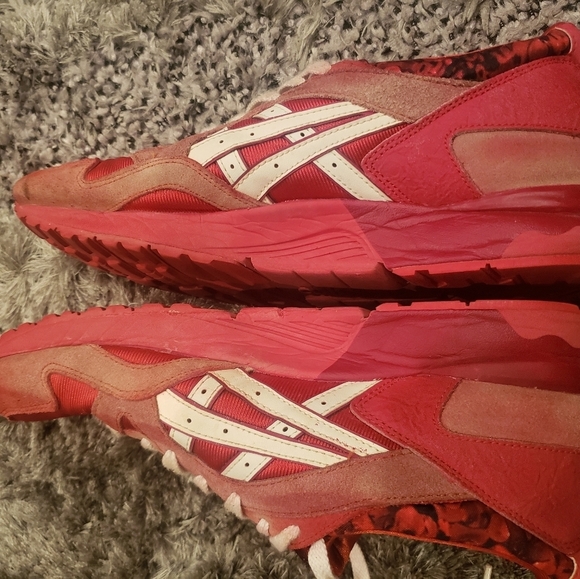 Asics Gel Lyte V Romance Men\'s Sneakers Size 11 Pre-owned H504K Red & White